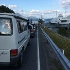 Lining up for the ferry