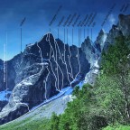 Official map showing the peaks and the routes