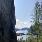 View from the climbing area into the valley