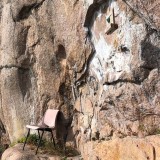 Climbing area Damtjern with chair and mini-campusboard