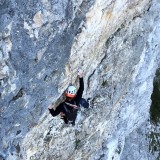 Sigi in the lower section of the wall (Photo: Caro)