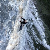 Sigi checking out the next climbing moves (Photo: Caro)