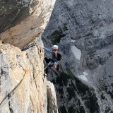 Sigi in the traverse (Photo: Caro)