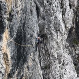 Sigi in the middle section of the wall (Photo: Caro)