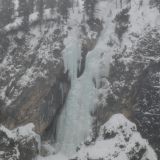 Sigi in the middle of the ice pillar