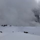 Only occasionally the sky opens up