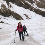 Barbara and Caro on the way to the Stüdlhütte