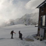 Sigi and Caro in front of the Stüdlhütte