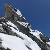 Sigi even free climbs the most difficult part