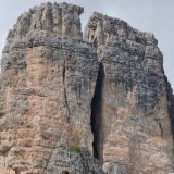 Sigi alone in the east wall of the Torre Grande Cima Nord