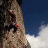 Full concentration while leading (Photo: Richard)