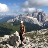 Sigi on the summit of the Monte Formin (Photo: Richard)