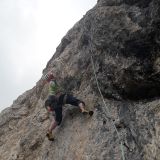Sigi just before the crux of the route ... (Photo: Richard)
