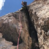 Richard climbs the chimney