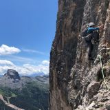 Richard climbing the traverse