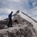 Sigi below the summit snowfield