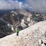Barbara on the last meters to the summit