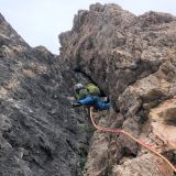 Mike climbing one of the dihedrals