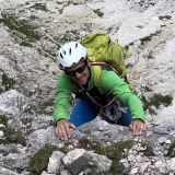 Mike enjoying the climb