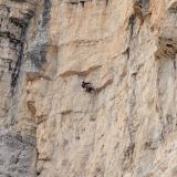 Sigi tackling the crux