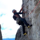 Sigi climbs on focused (Photo: Mike)