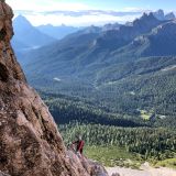 The day at the Tofana di Rozes starts with blue sky