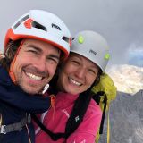 Sigi und Barbara on the summit of the Rosengartenspitze