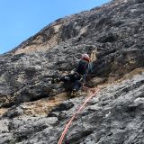 Sigi loves overhanging climbing (Photo: Caro)