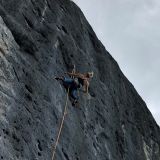 Caro in the sport climbing area Frea