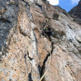 Sigi likes climbing a beautiful crack even more (Photo: Caro)
