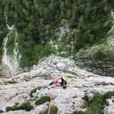 Most of the climb is on steep and grippy rock