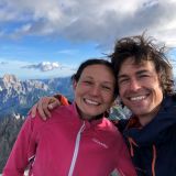 Barbara and Sigi are happy about the successful climbs