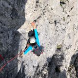 Barbara in a steep but well structured, grippy wall section