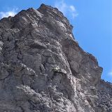 Sigi climbing the 6b variant