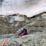 Barbara in the lower section of the route ...