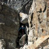 ... and passing beneath boulders