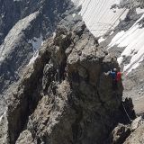 Richard climbing a short passage down (Photo: Bernhard)