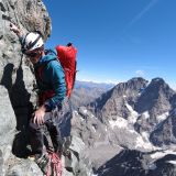 Richard arrives at the belay