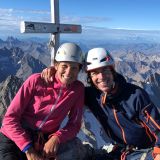 Barbara and Sigi on the summit of the Barre des Ecrins (Photo: Tobias)