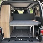 Modified folding bench with new upholstery